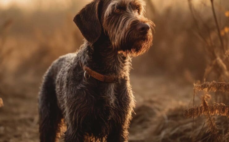 German Wirehaired Pointer side profile