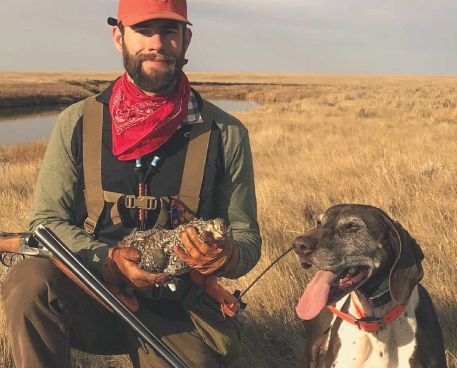 Garret Mikrut on a grouse hunt in the West