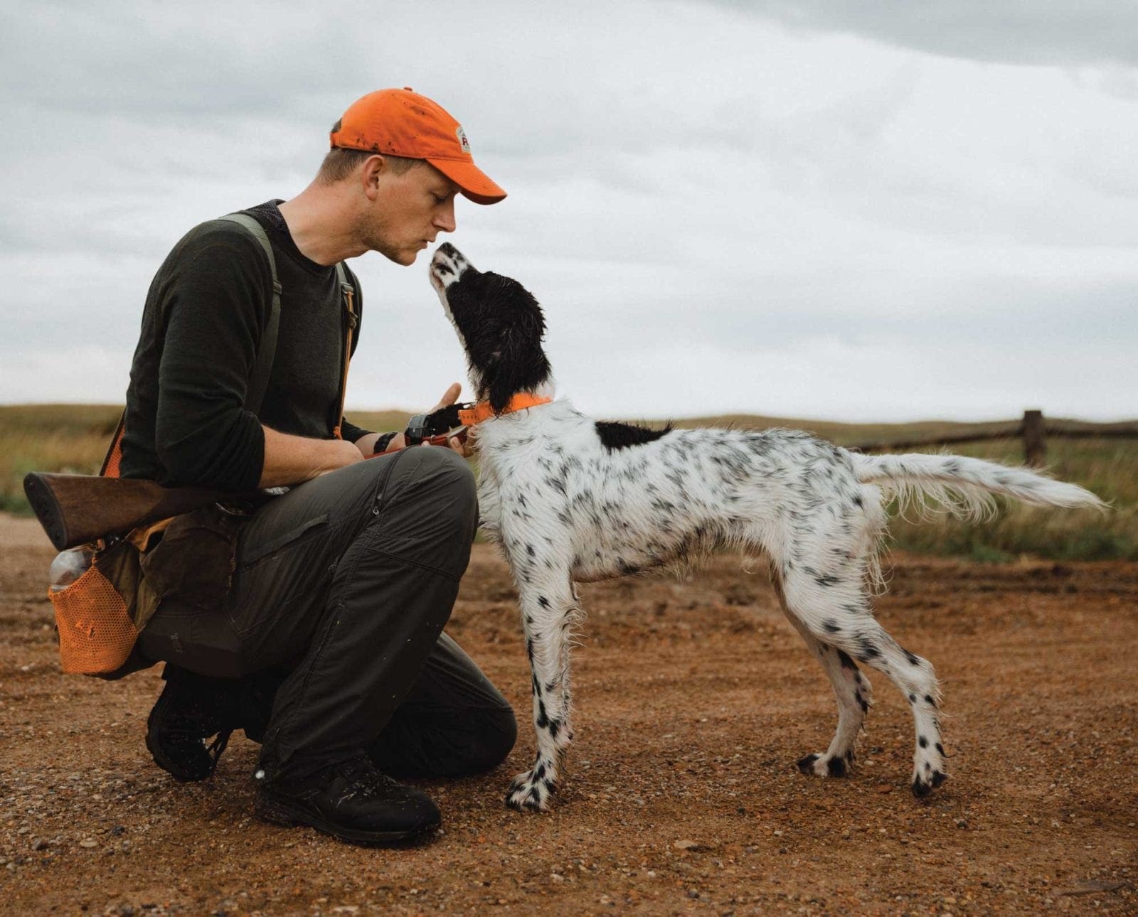 A hunter with his English Setter.