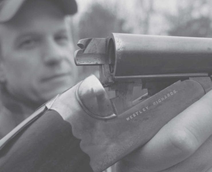 Gregg Elliot with a vintage shotgun