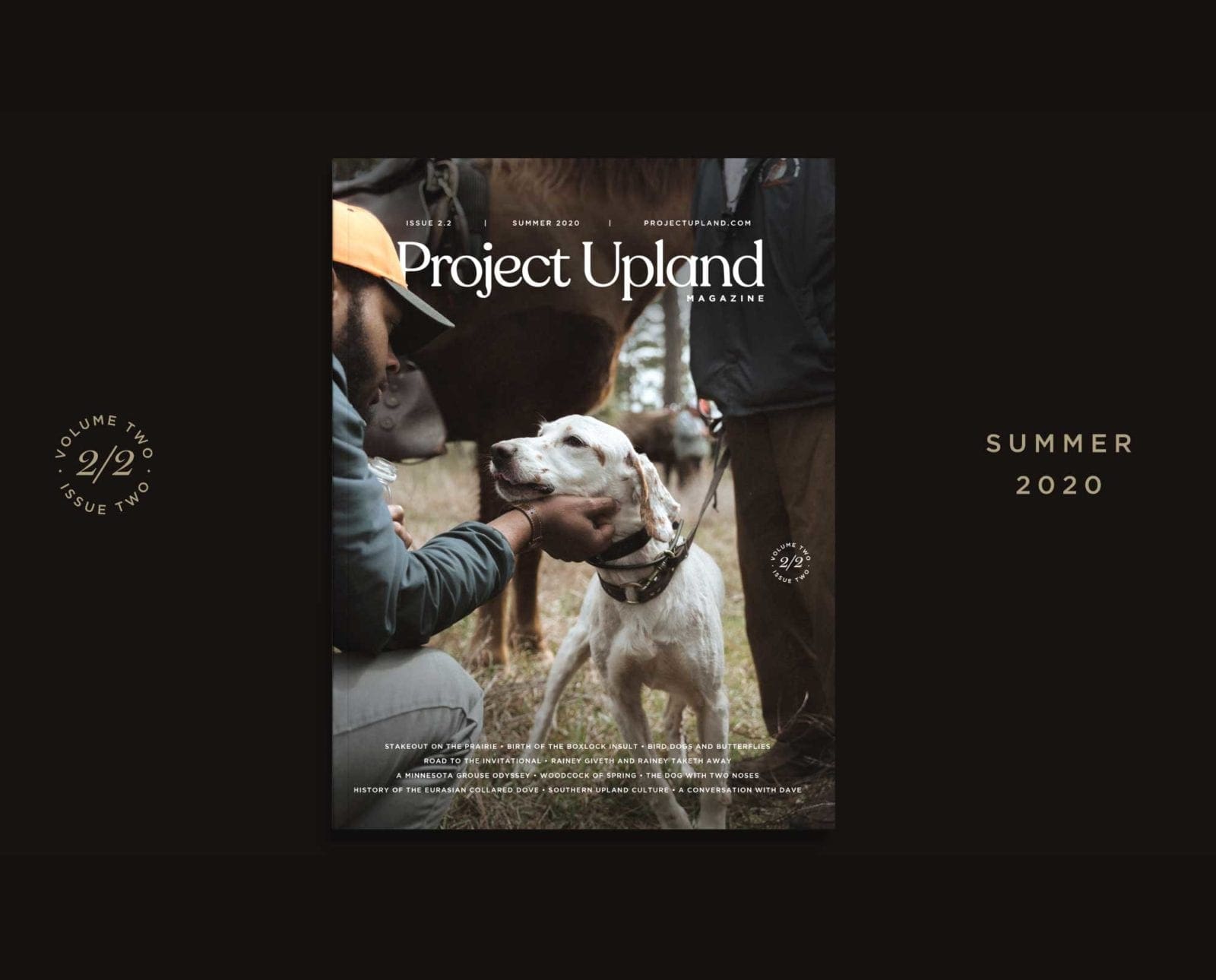 Front cover of Project Upland Magazine featuring the black handlers club.