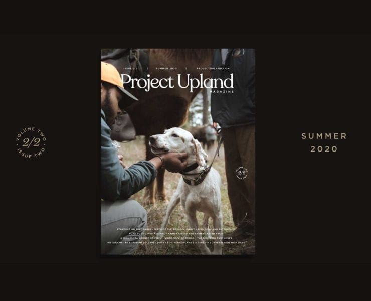 Front cover of Project Upland Magazine featuring the black handlers club.