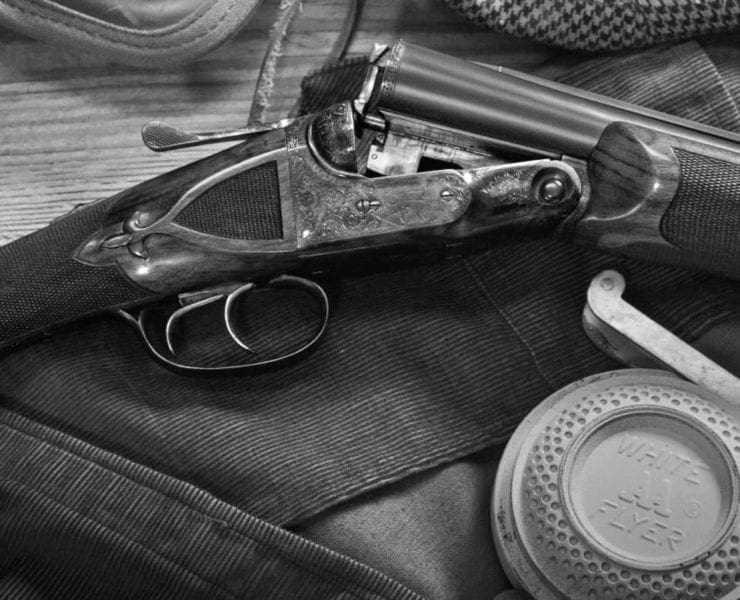 A vintage american hammer shotgun restored to new.