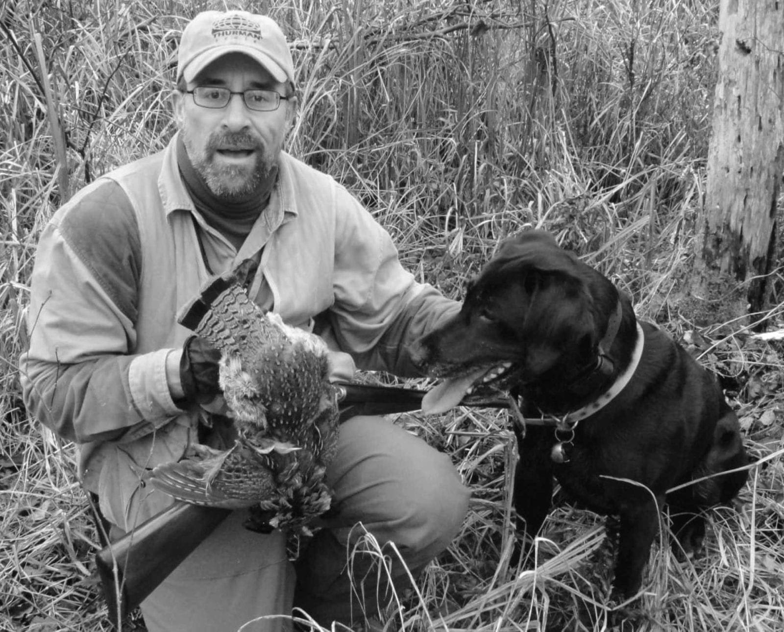 Paul Vosejpka hunting grouse with a flushing dog