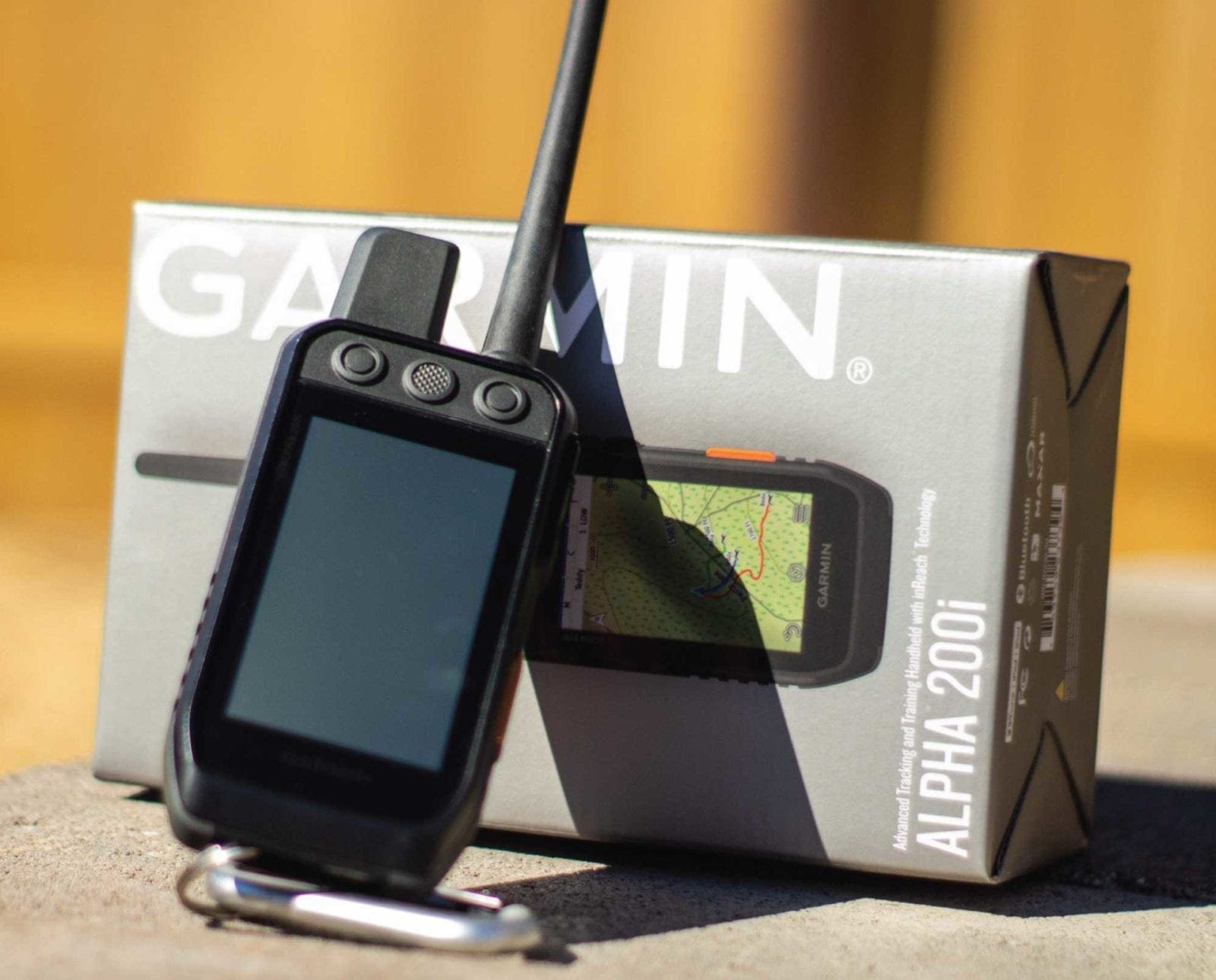 An unboxing of the Garmin Alpha 200i