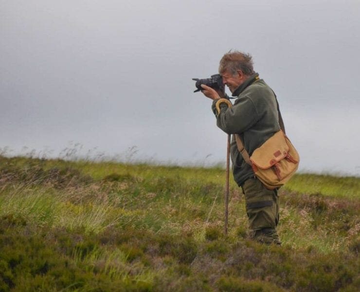 David Hudson taking photographs on the English moors
