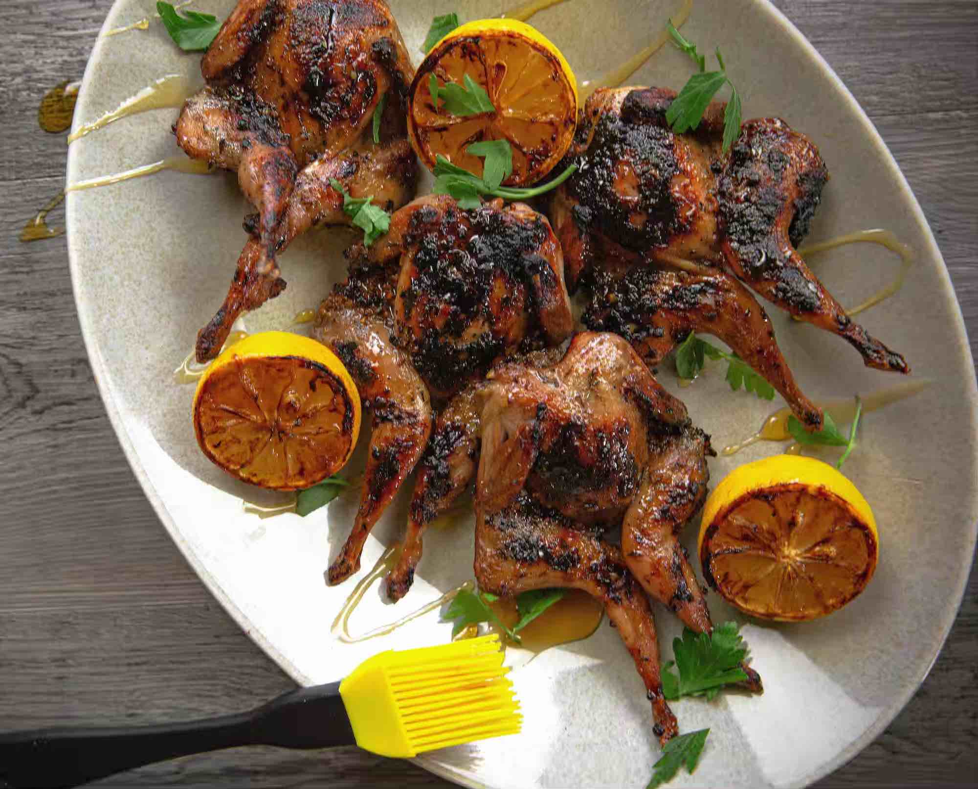 Honey And Lemon Grilled Quail Project