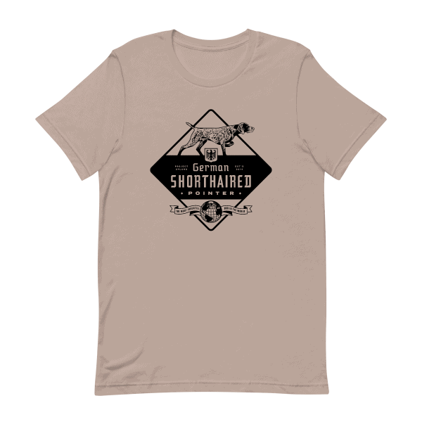 German Shorthaired Pointer label shirt on stone color