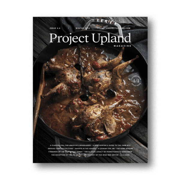 Project Upland Magazine Winter 2022 Cover with wild game cooking