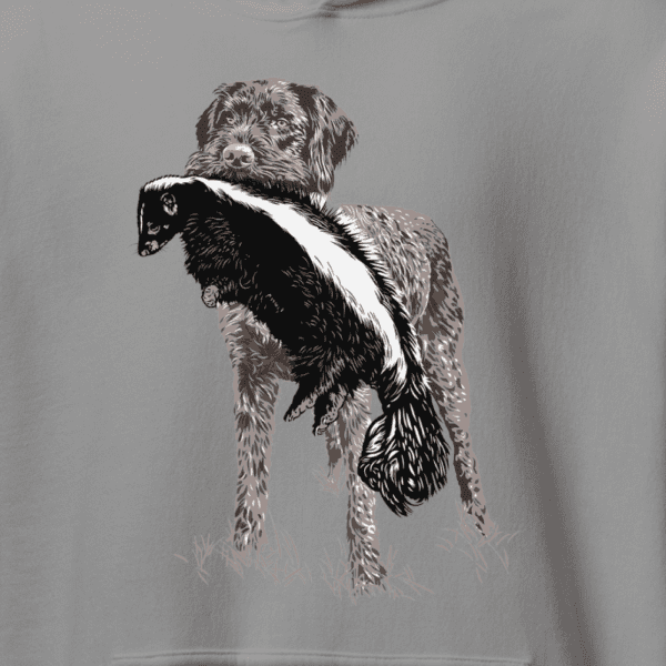 Close up of a German Wirehaired Pointing clothing design