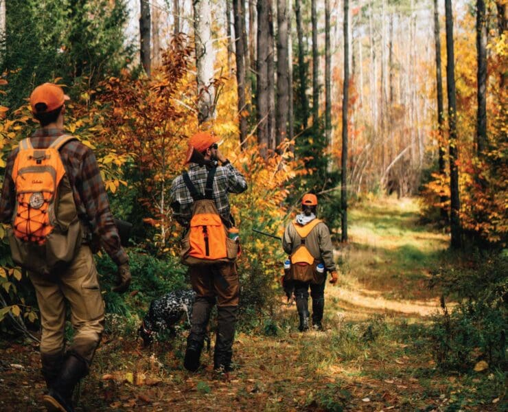 A group of new hunters with a hunting mentor