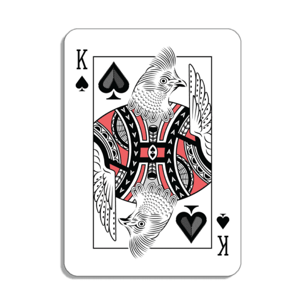 Ruffed Grouse King Playing Card Sticker