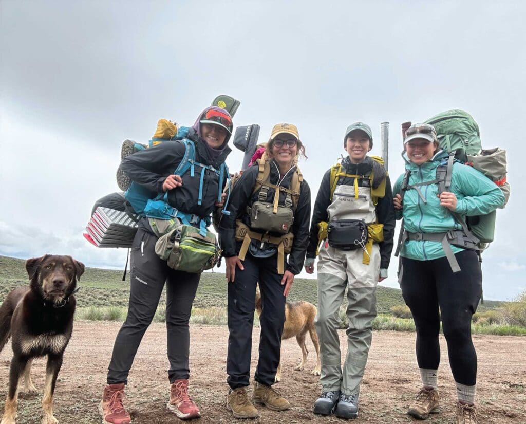 backpacking with dogs on a camping trip 