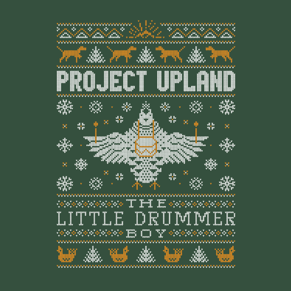 Little Drummer Boy T-shirt close up of grouse artwork