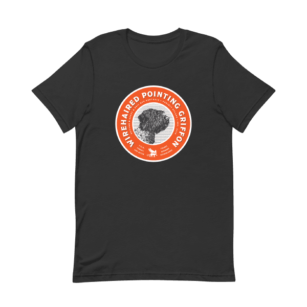 Wirehaired Pointing Griffon T-shirt on drak gray heather