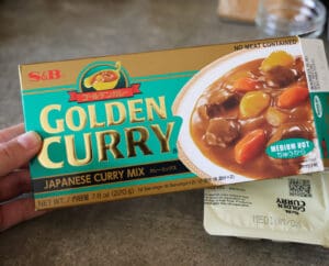 A package of Japanese Golden Curry