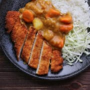 Pheasant Japanese Katsu Curry on a plate with rice