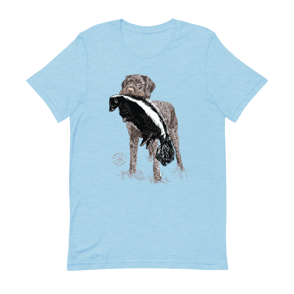 Wirehair Skunk t-shirt in blue