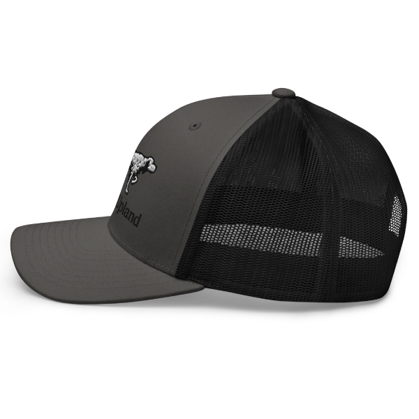 side profile view of the english setter trucker hat
