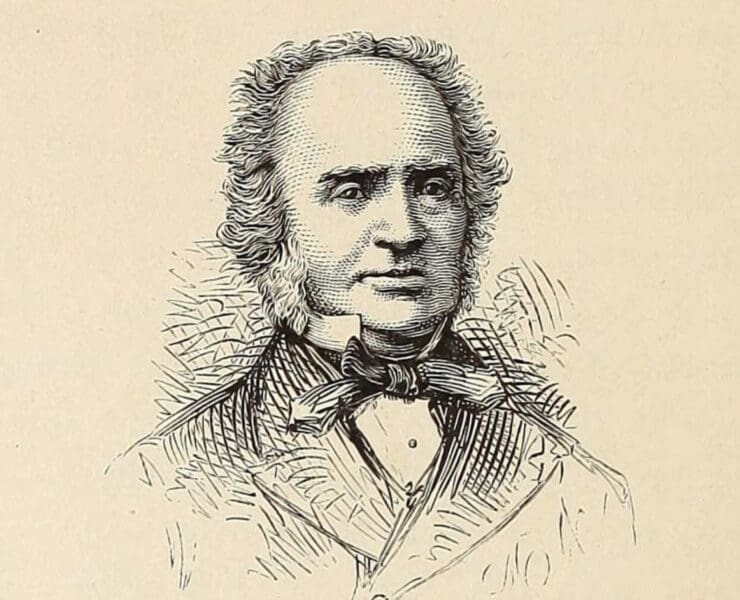 An illustrated portrait of Edward Laverack