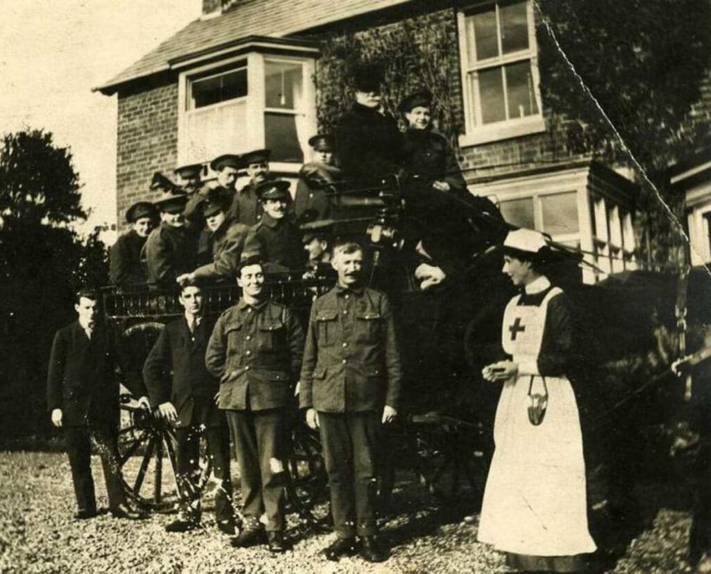 Edward Laverack's house when it was a VAD hospital during the first world war.
