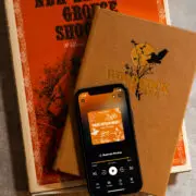 An image of a someone listening to an upland hunting book on Audible.