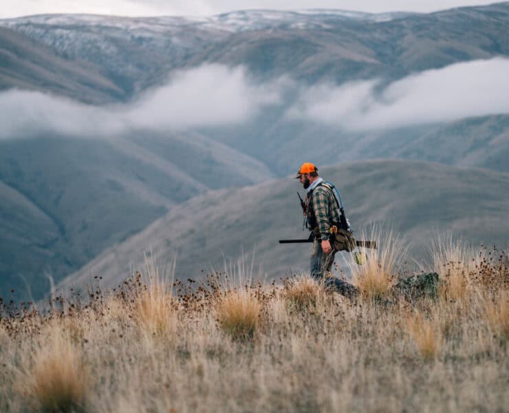 A chukar hunter in the American West