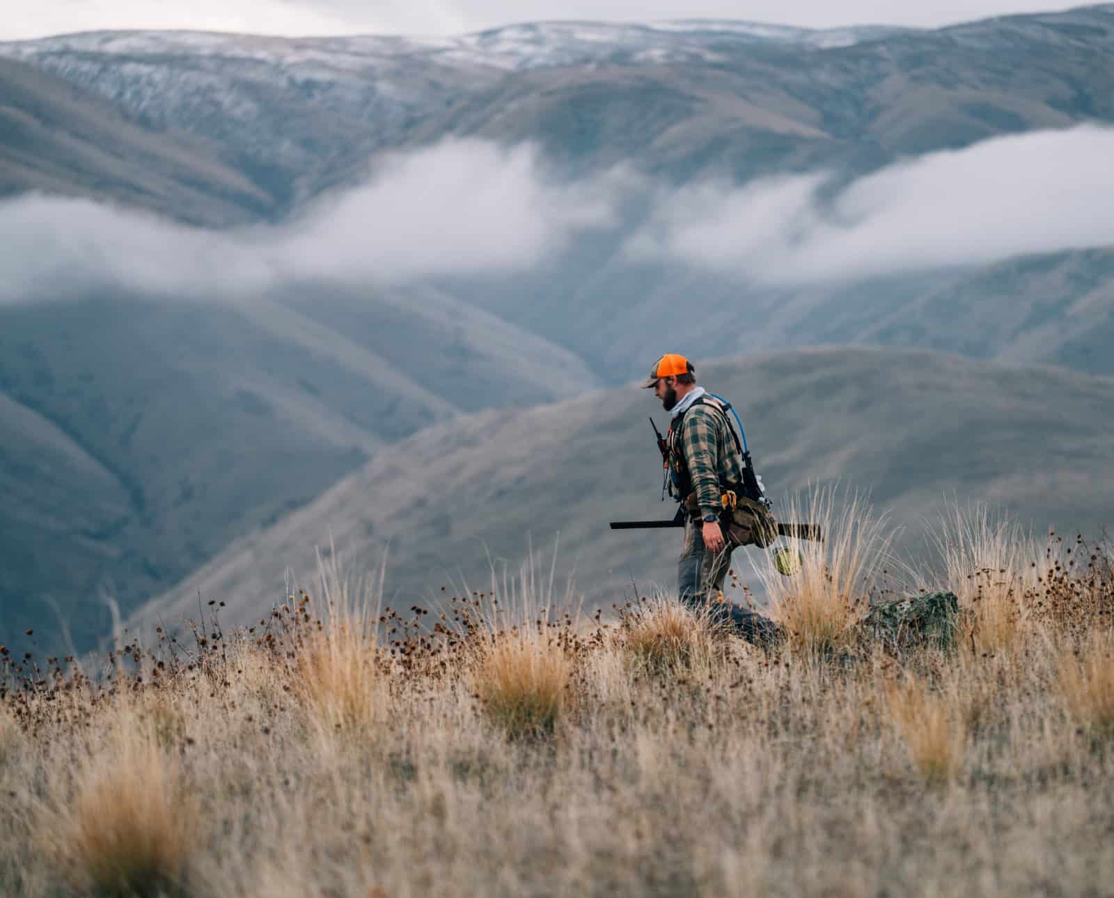 A chukar hunter in the American West