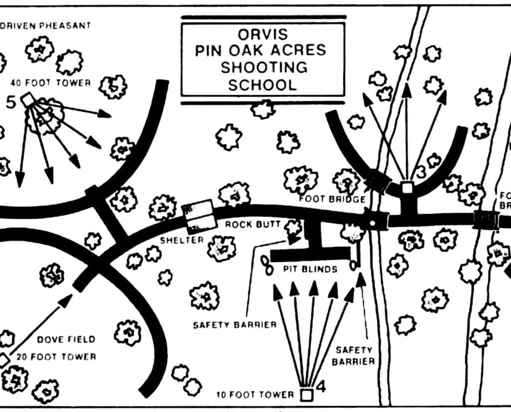Part of the original course design for the Orvis Pin Oak Acres Shooting School.