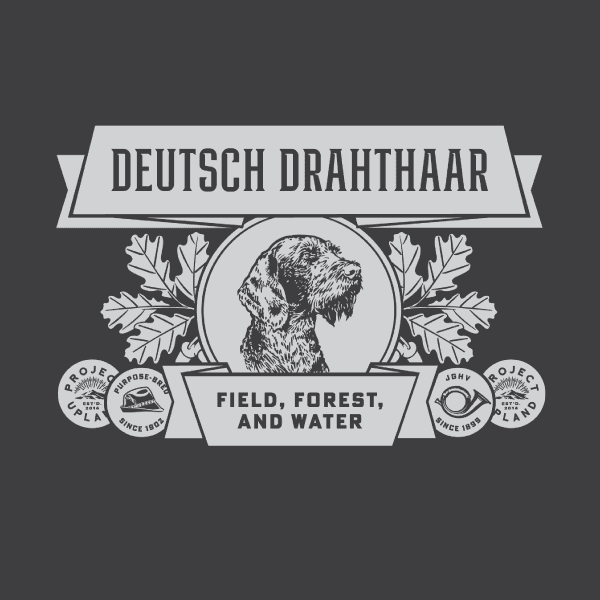 Deutsch Drahthaar Label Shirt Field, Forest, and Water