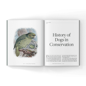 A book on dogs used for conservation