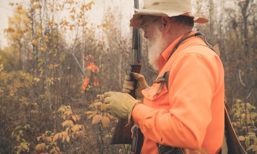 Hunting in woodcock habitat 