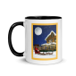 Christmas dog comic mug with pheasant Santa Clause
