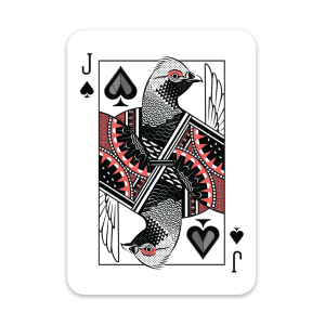 Spruce Grouse Jack of Spades Playing Card Sticker