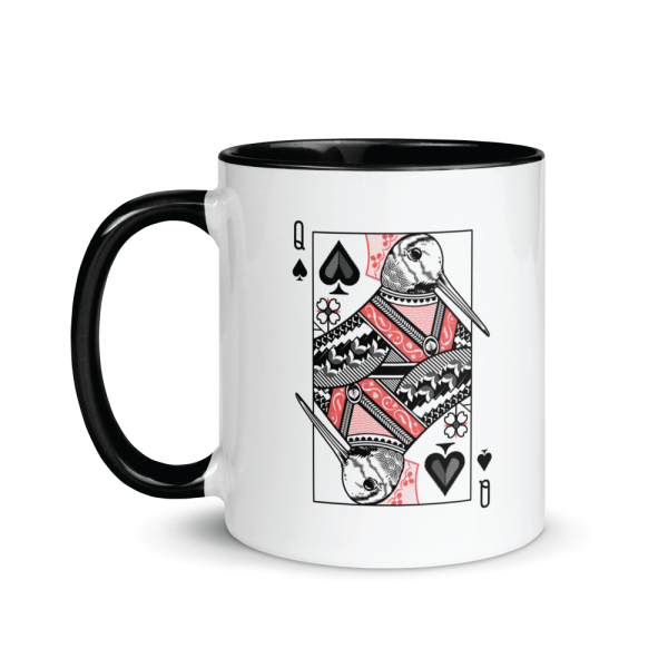 Woodcock "The Queen" playing card coffee mug